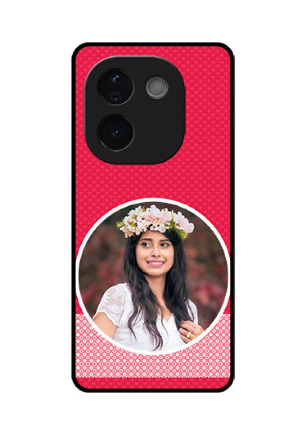 iQOO Z9s Pro 5G Custom Glass Phone CasePink Color Pattern Design