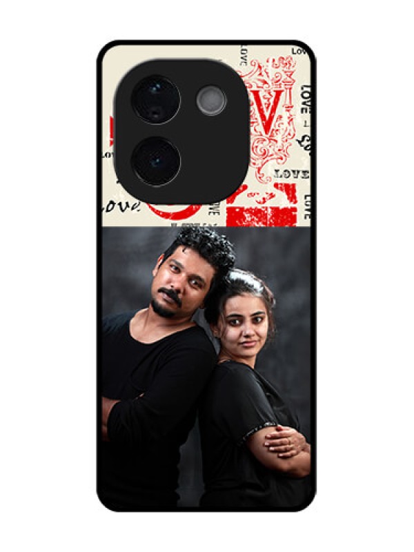 Custom iQOO Z9s Pro 5G Custom Glass Phone CaseTrendy Love Design Case