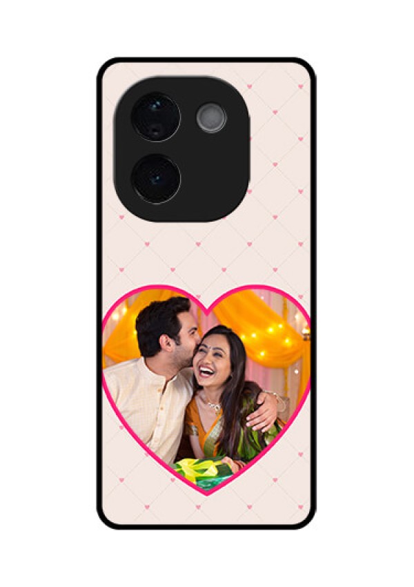iQOO Z9s Pro 5G Custom Glass Phone CaseHeart Shape Design