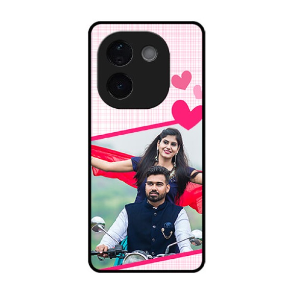 iQOO Z9s Pro 5G Custom Glass Phone CaseLove Shape Heart Design iQOO Z9s Pro 5G Custom Glass Phone CaseLove Shape Heart Design