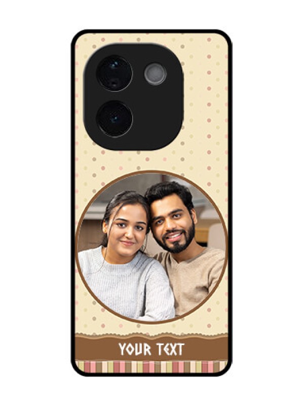 Custom iQOO Z9s Pro 5G Custom Glass Phone CaseBrown Dotted Mobile Case Design