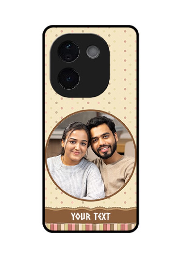 iQOO Z9s Pro 5G Custom Glass Phone CaseBrown Dotted Mobile Case Design