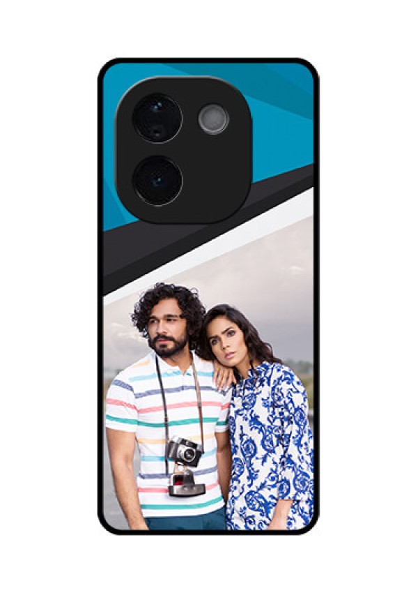 iQOO Z9s Pro 5G Custom Glass Phone CaseSimple Pattern Photo Upload Design