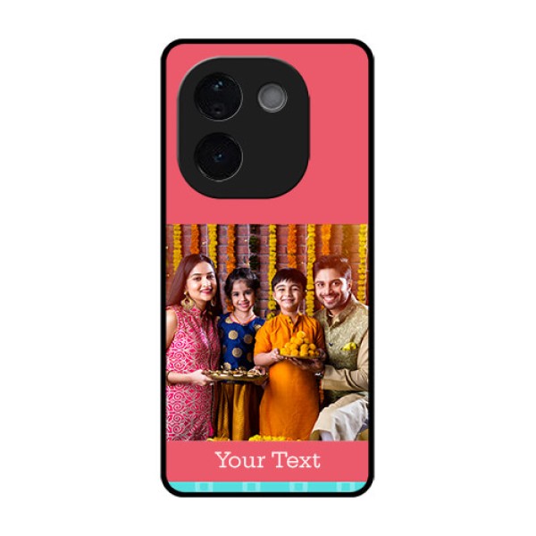 iQOO Z9s Pro 5G Custom Glass Phone CasePeach and Blue Color Design iQOO Z9s Pro 5G Custom Glass Phone CasePeach and Blue Color Design