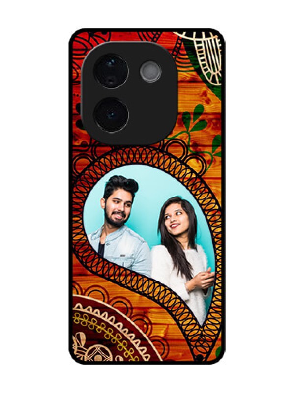 Custom iQOO Z9s Pro 5G Custom Glass Phone CaseAbstract Colorful Design