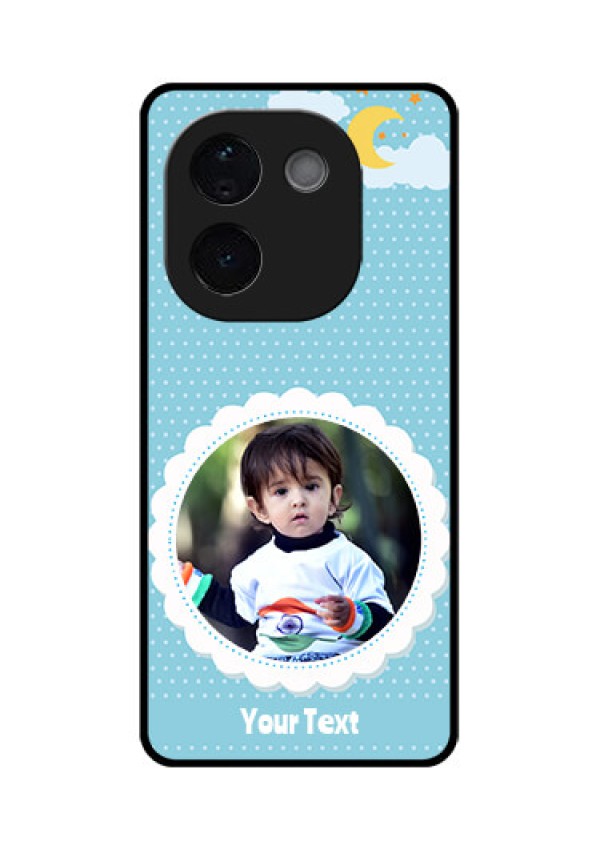 iQOO Z9s Pro 5G Custom Glass Phone CaseViolet Pattern Design