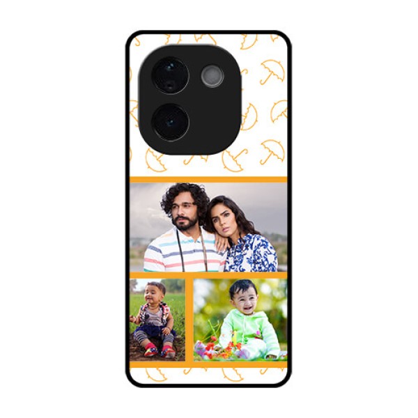 iQOO Z9s Pro 5G Custom Glass Phone CaseYellow Pattern Design