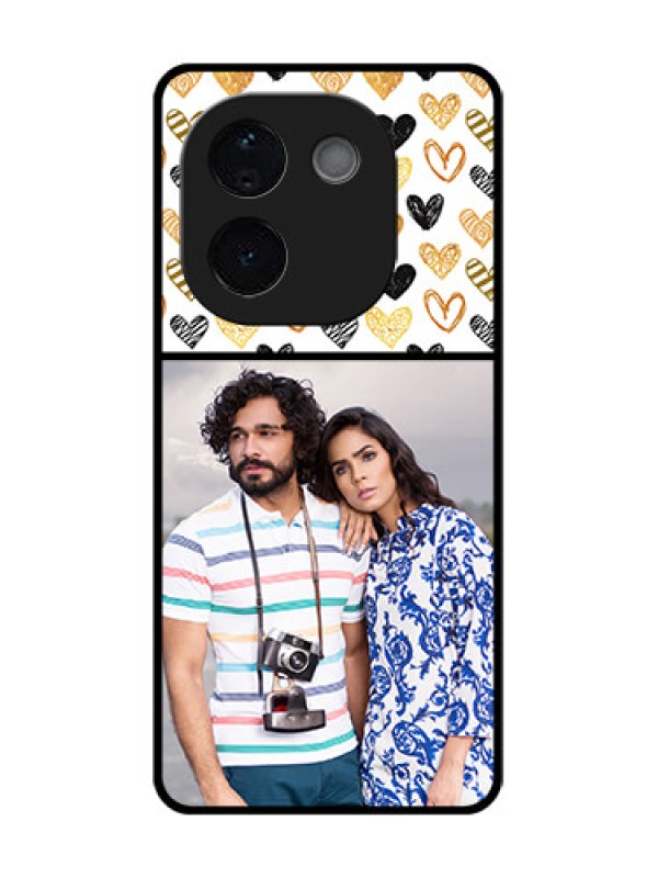 Custom iQOO Z9s Pro 5G Custom Glass Phone CaseLove Symbol Design