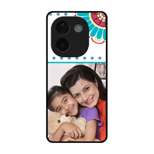 iQOO Z9s Pro 5G Custom Glass Phone CaseFlower Design