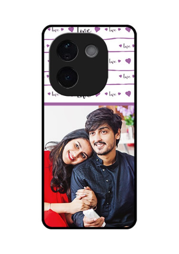 iQOO Z9s Pro 5G Custom Glass Phone CaseCouples Heart Design