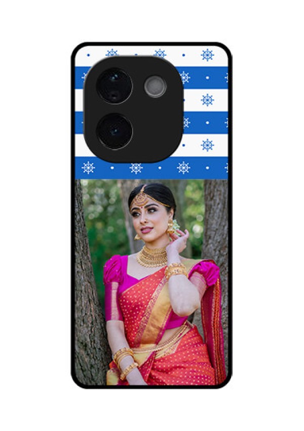 iQOO Z9s Pro 5G Custom Glass Phone CaseSnow Pattern Design