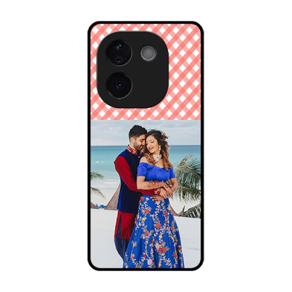 iQOO Z9s Pro 5G Custom Glass Phone CasePink Pattern Design