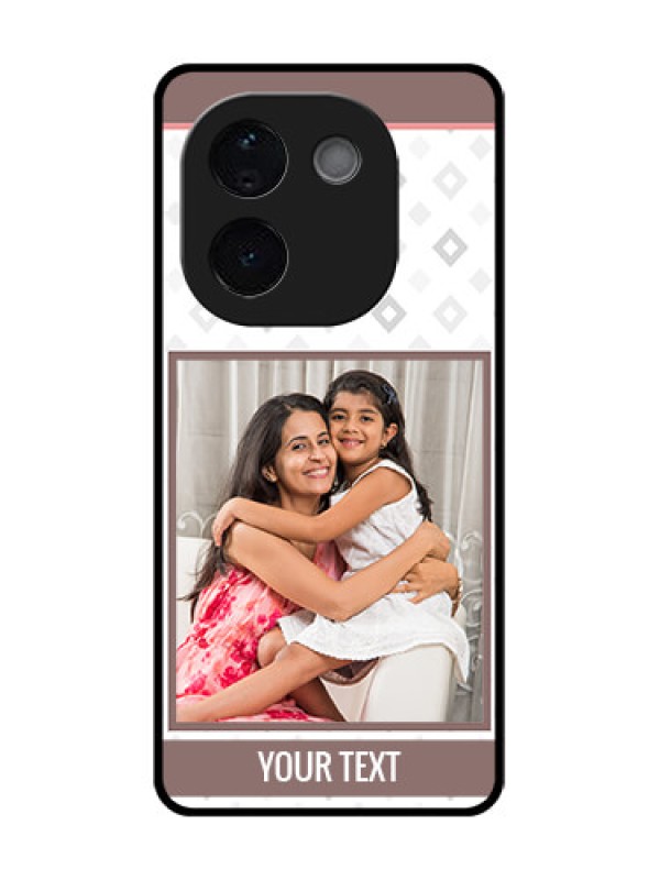 Custom iQOO Z9s Pro 5G Custom Glass Phone CaseSimple Diamond Design