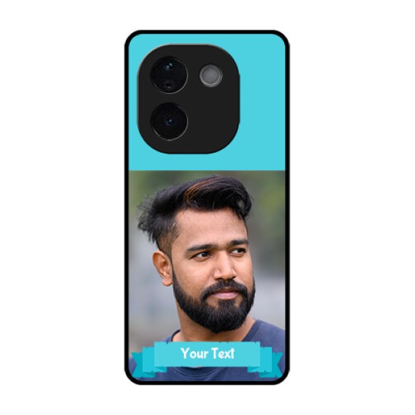 iQOO Z9s Pro 5G Custom Glass Phone CaseBlue Color Design