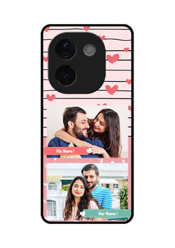 iQOO Z9s Pro 5G Custom Glass Phone CasePhoto With Heart Design