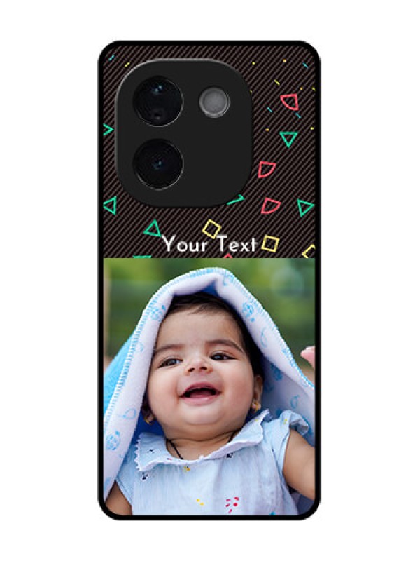 Custom iQOO Z9s Pro 5G Custom Glass Phone CaseWith Confetti Birthday Design