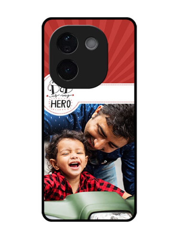 Custom iQOO Z9s Pro 5G Custom Glass Phone CaseMy Dad Hero Design