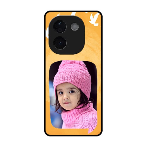 iQOO Z9s Pro 5G Custom Glass Phone CaseWater Color Design With Bird Icons iQOO Z9s Pro 5G Custom Glass Phone CaseWater Color Design With Bird Icons