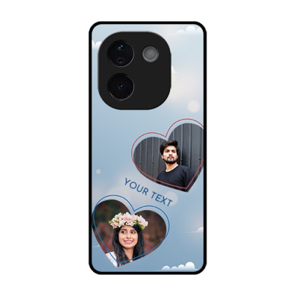 iQOO Z9s Pro 5G Custom Glass Phone CaseBlue Color Couple Design