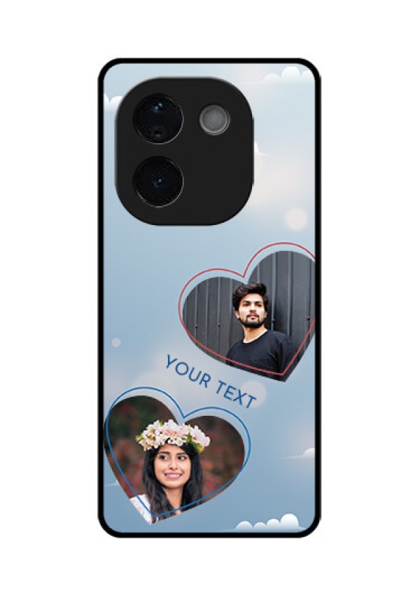 iQOO Z9s Pro 5G Custom Glass Phone CaseBlue Color Couple Design
