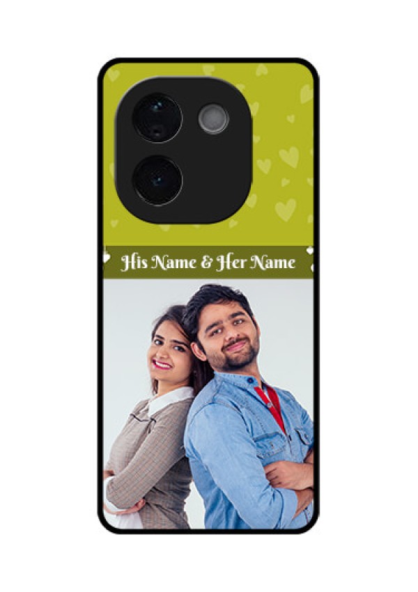 iQOO Z9s Pro 5G Custom Glass Phone CaseYou and Me Heart Design