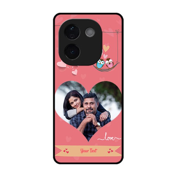 iQOO Z9s Pro 5G Custom Glass Phone CasePeach Color Love Design