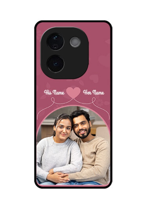 iQOO Z9s Pro 5G Custom Glass Phone CaseLove Floral Design