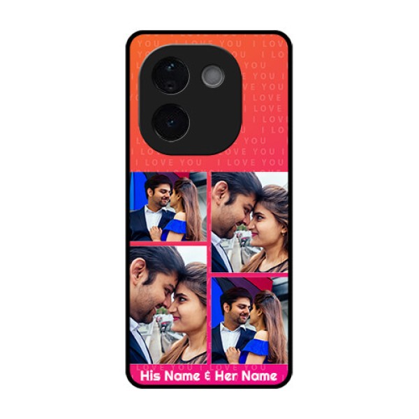 iQOO Z9s Pro 5G Custom Glass Phone CaseI Love You Pink Design iQOO Z9s Pro 5G Custom Glass Phone CaseI Love You Pink Design