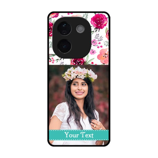 iQOO Z9s Pro 5G Custom Glass Phone CaseWater Colors Floral Design iQOO Z9s Pro 5G Custom Glass Phone CaseWater Colors Floral Design