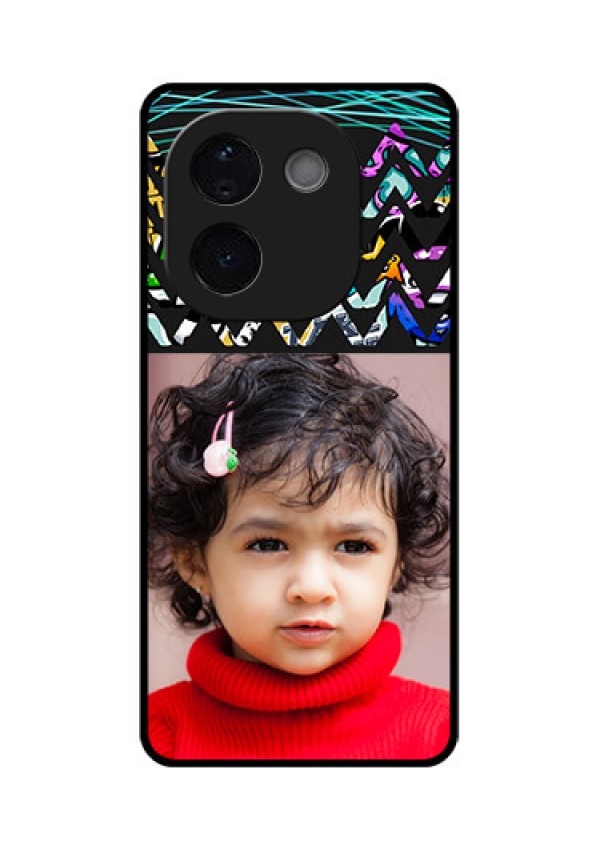iQOO Z9s Pro 5G Custom Glass Phone CaseNeon Abstract Design