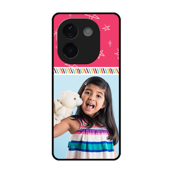 iQOO Z9s Pro 5G Custom Glass Phone CaseLine Art Design