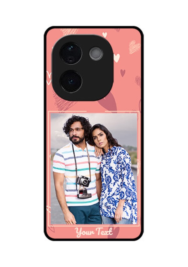 iQOO Z9s Pro 5G Custom Glass Phone CaseLove Doodle Art Design