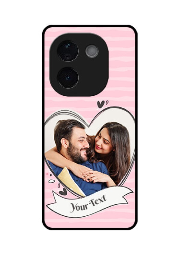 iQOO Z9s Pro 5G Custom Glass Phone CaseVintage Heart Design
