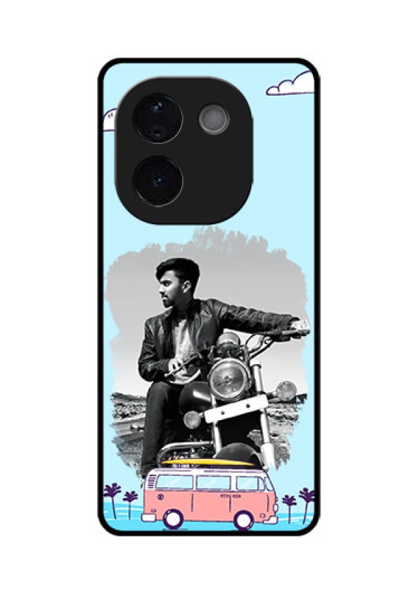 iQOO Z9s Pro 5G Custom Glass Phone CaseTravel and Adventure Design