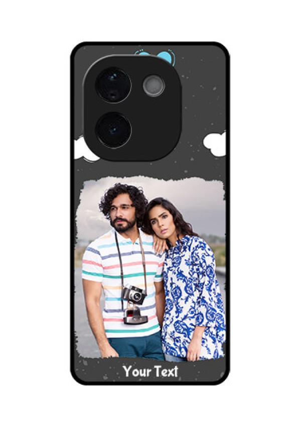 iQOO Z9s Pro 5G Custom Glass Phone CaseSplashes With Love Doodles Design