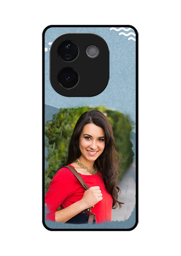 iQOO Z9s Pro 5G Custom Glass Phone CaseGrunge Line Art Design