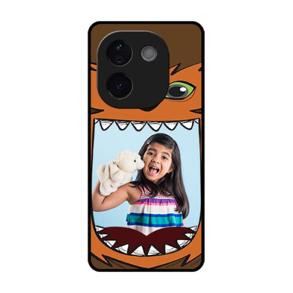 iQOO Z9s Pro 5G Custom Glass Phone CaseOwl Monster Back Case Design iQOO Z9s Pro 5G Custom Glass Phone CaseOwl Monster Back Case Design