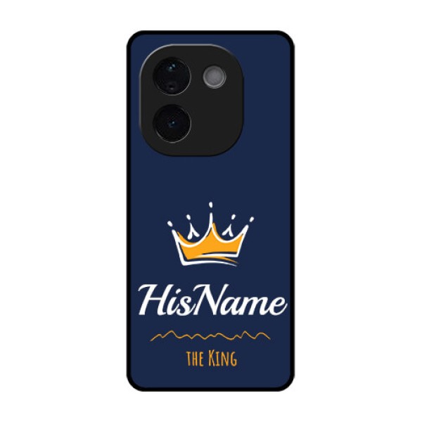 iQOO Z9s Pro 5G Custom Glass Phone CaseKing With Name Design