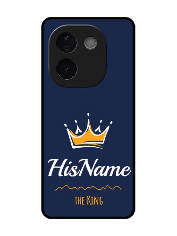 Custom iQOO Z9s Pro 5G Custom Glass Phone CaseKing With Name Design