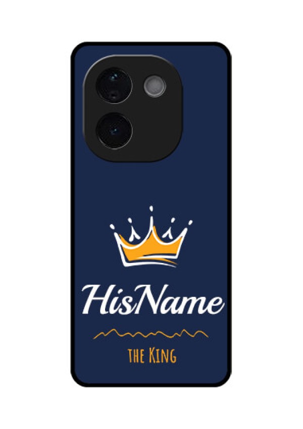 iQOO Z9s Pro 5G Custom Glass Phone CaseKing With Name Design