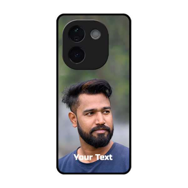 iQOO Z9s Pro 5G Custom Glass Phone CasePhoto With Text Design iQOO Z9s Pro 5G Custom Glass Phone CasePhoto With Text Design