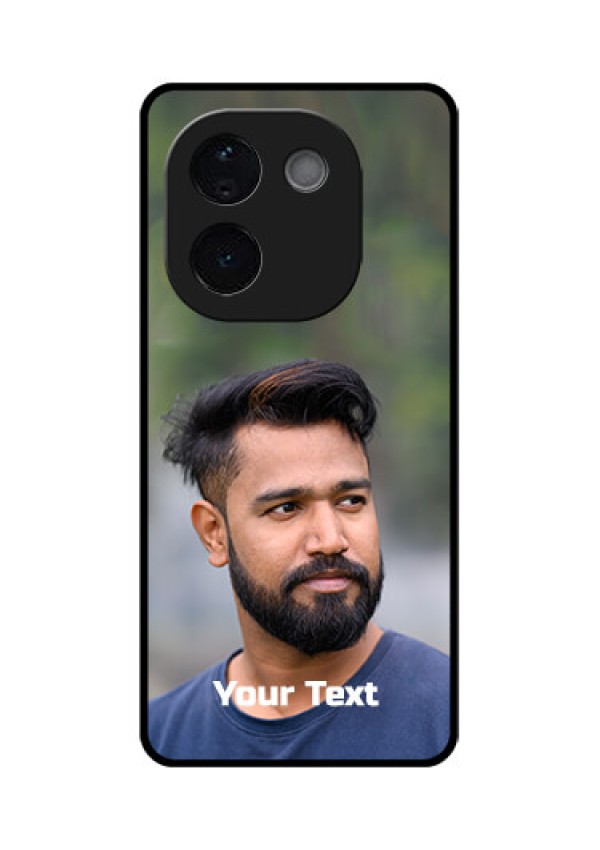 iQOO Z9s Pro 5G Custom Glass Phone CasePhoto With Text Design