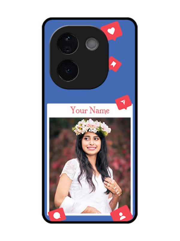 Custom iQOO Z9s Pro 5G Custom Glass Phone CaseLike Share And Comment Design