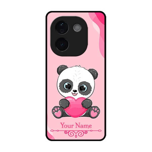 iQOO Z9s Pro 5G Custom Glass Phone CaseCute Panda Design