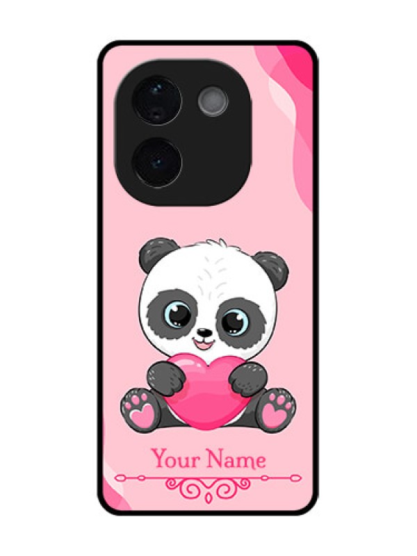 Custom iQOO Z9s Pro 5G Custom Glass Phone CaseCute Panda Design