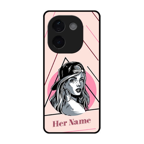 iQOO Z9s Pro 5G Custom Glass Phone CaseRockstar Girl Design