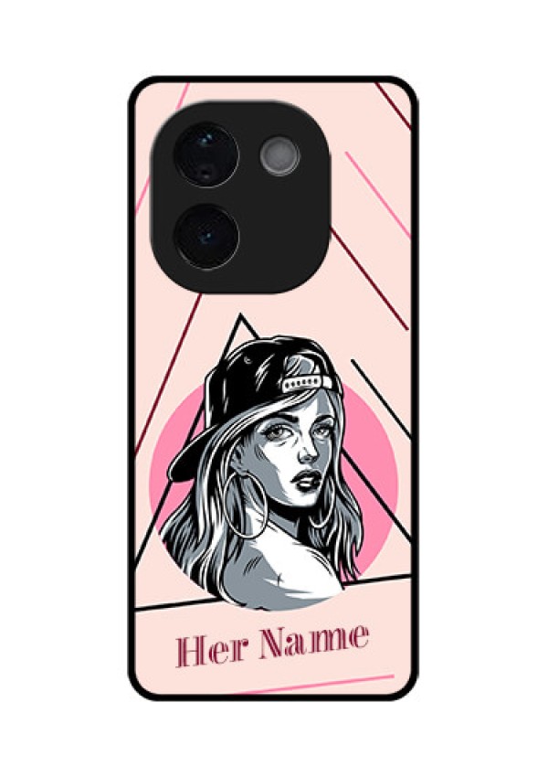 iQOO Z9s Pro 5G Custom Glass Phone CaseRockstar Girl Design