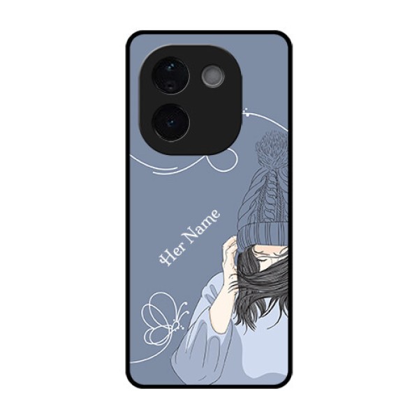 iQOO Z9s Pro 5G Custom Glass Phone CaseGirl In Winter Outfit Design iQOO Z9s Pro 5G Custom Glass Phone CaseGirl In Winter Outfit Design