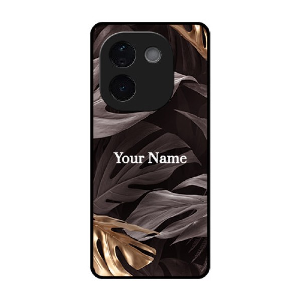 iQOO Z9s Pro 5G Custom Glass Phone CaseWild Leaves Digital Paint Design
