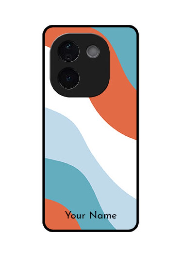 iQOO Z9s Pro 5G Custom Glass Phone CaseColoured Waves Design